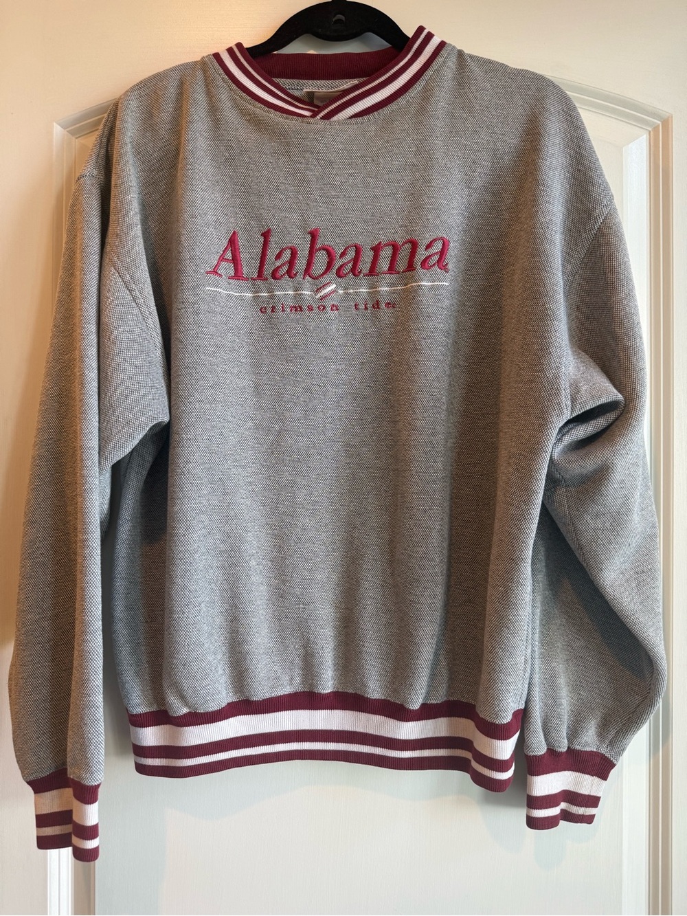 Alabama Crimson Tide Grey & Crimson Crewneck Sweater